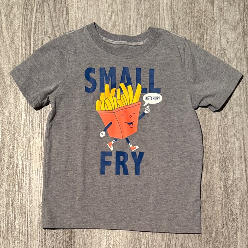 Carter's Gray Tee with Fun Fry Print
